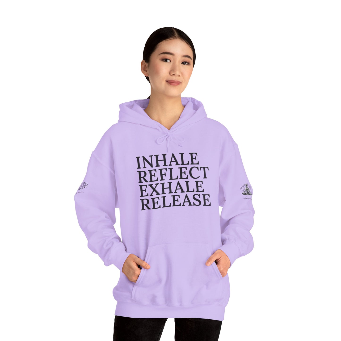 Mindfulness Hooded Sweatshirt - Inhale Reflect Exhale Release
