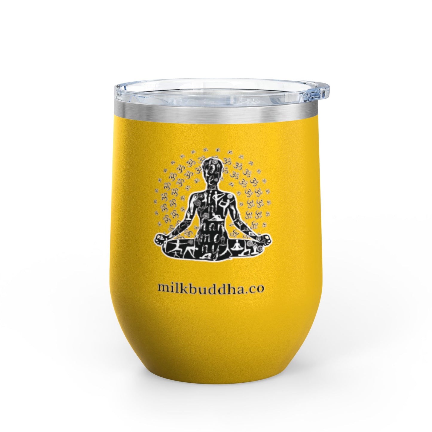 Meditation Wine Tumbler - 12oz Insulated Cup for Relaxation and Mindfulness