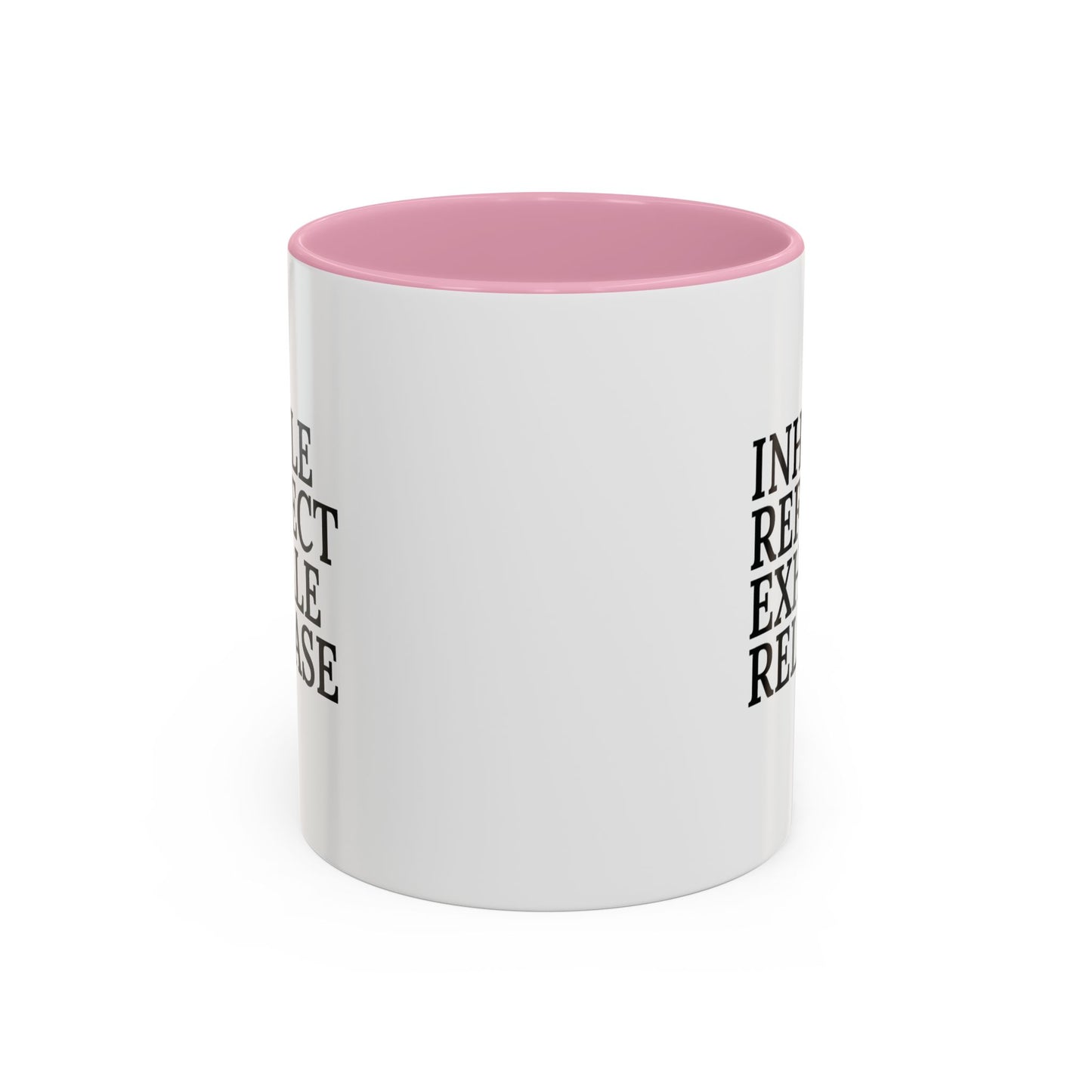 Motivational Inhale Reflect Exhale Release Mug - Colorful 11oz & 15oz Coffee Cup
