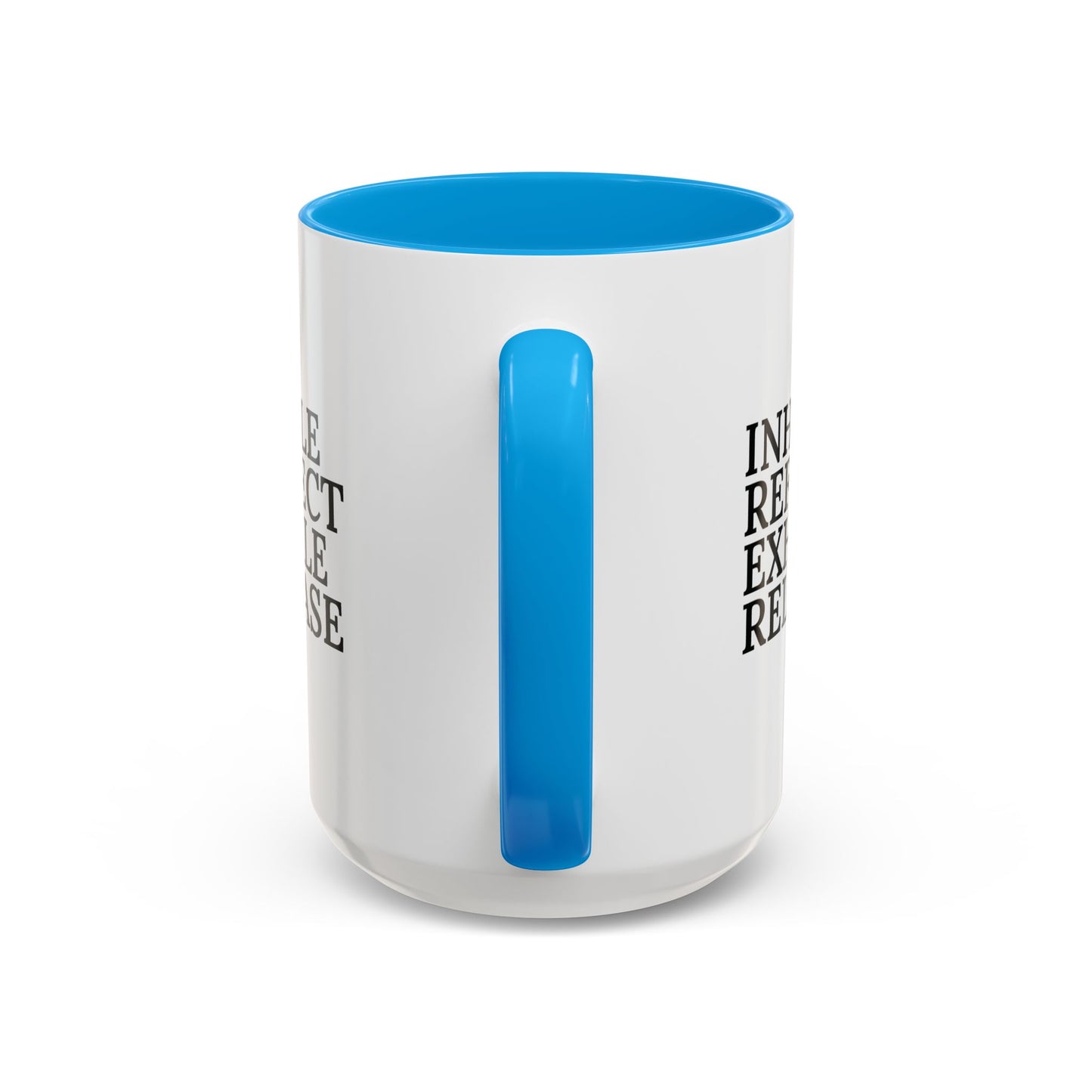 Motivational Inhale Reflect Exhale Release Mug - Colorful 11oz & 15oz Coffee Cup
