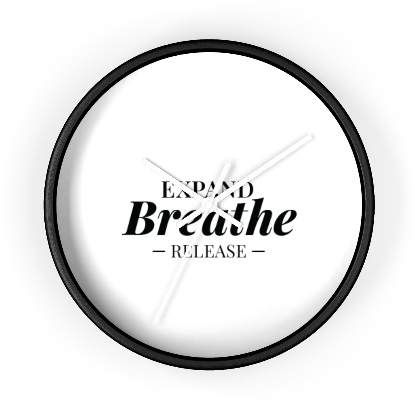 Inspirational Wall Clock - 'Expand Breathe Release' - Perfect for Mindfulness & Home Decor