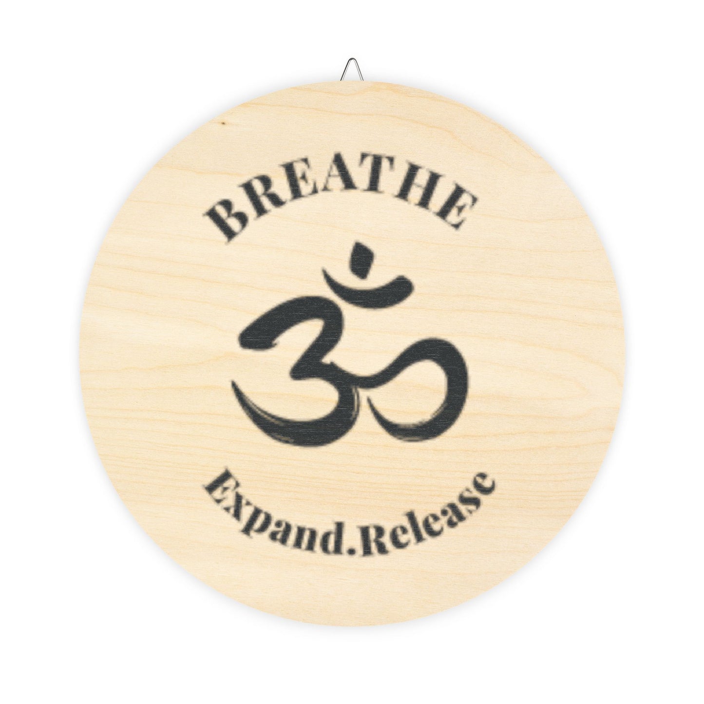 Inspirational Wood Sign - 'Breathe' with Om Symbol - Perfect for Meditation and Home Decor
