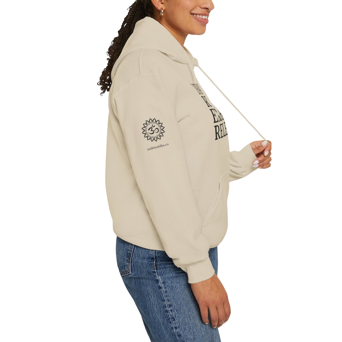 Mindfulness Hooded Sweatshirt - Inhale Reflect Exhale Release