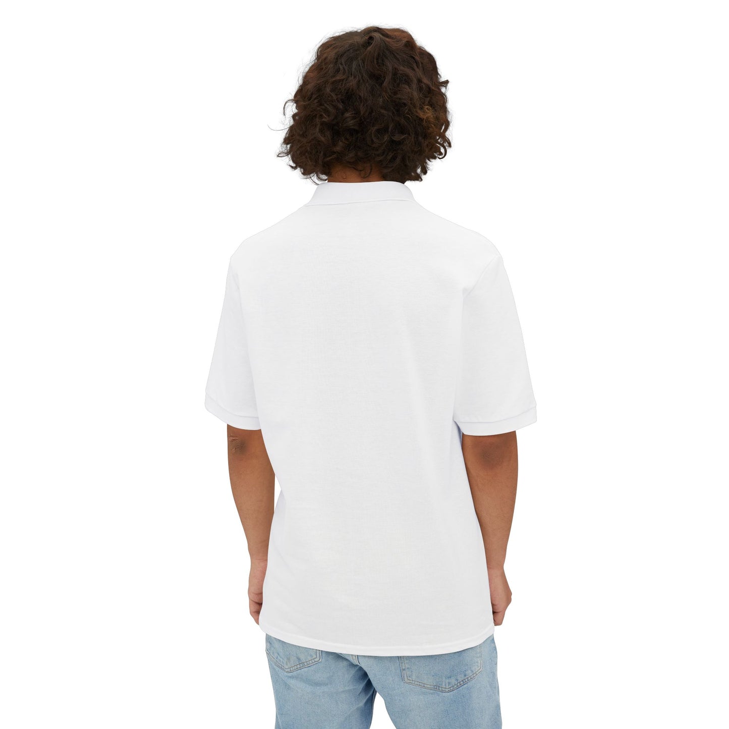 Mindful Breathe Men's Piqué Polo - Expand & Release Comfortable Casual Wear