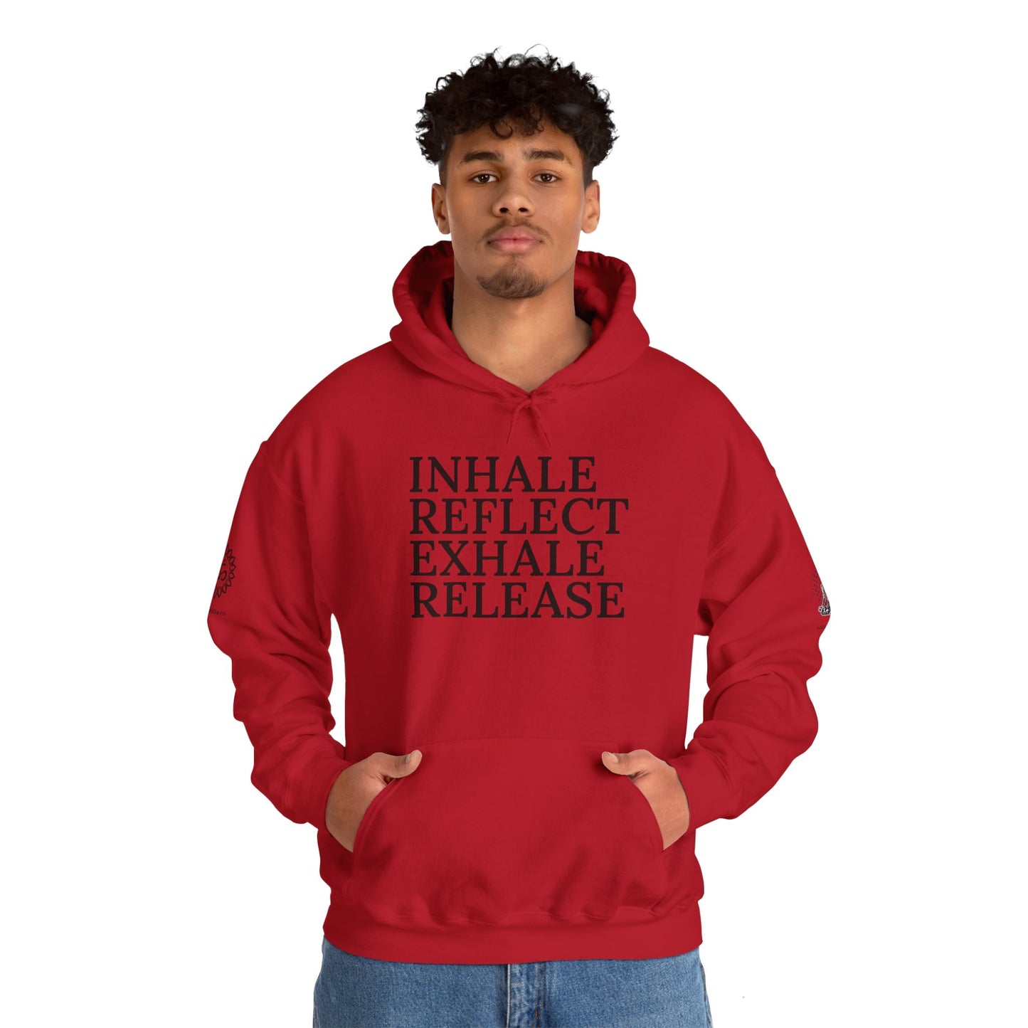 Mindfulness Hooded Sweatshirt - Inhale Reflect Exhale Release