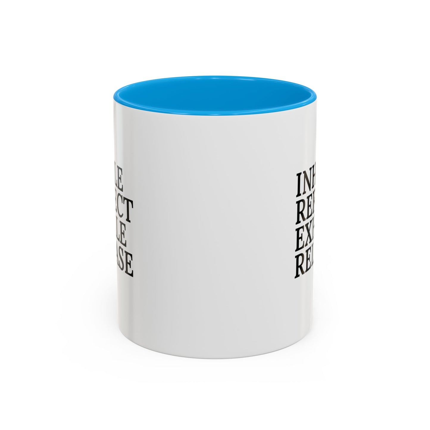 Motivational Inhale Reflect Exhale Release Mug - Colorful 11oz & 15oz Coffee Cup