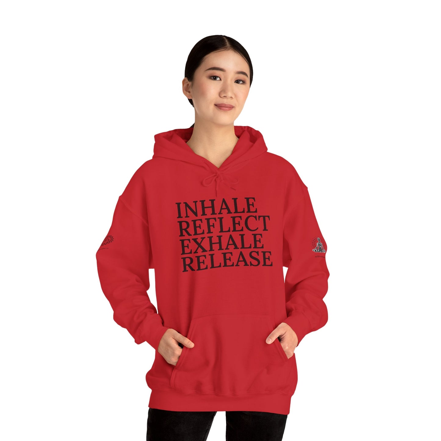 Mindfulness Hooded Sweatshirt - Inhale Reflect Exhale Release
