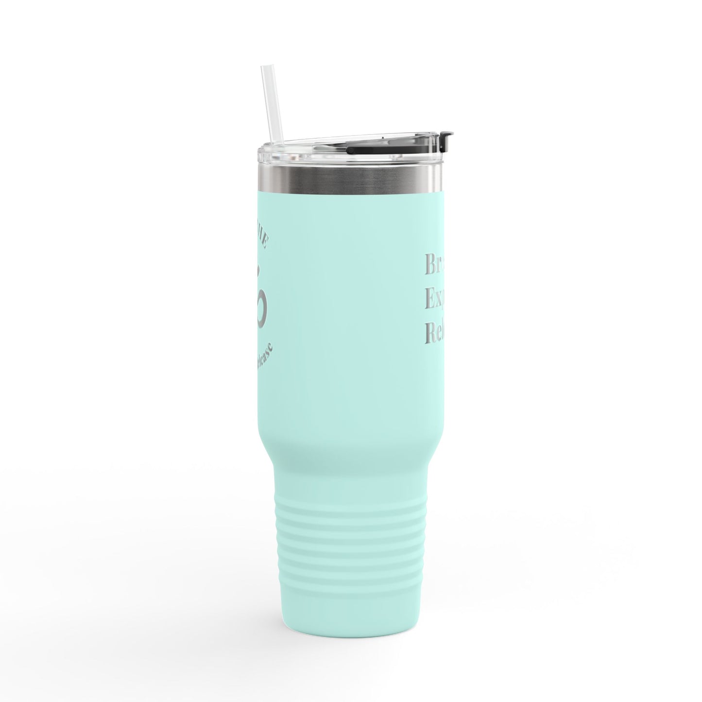 Inspirational Insulated Travel Mug - 40oz Breathe. Expand. Release.