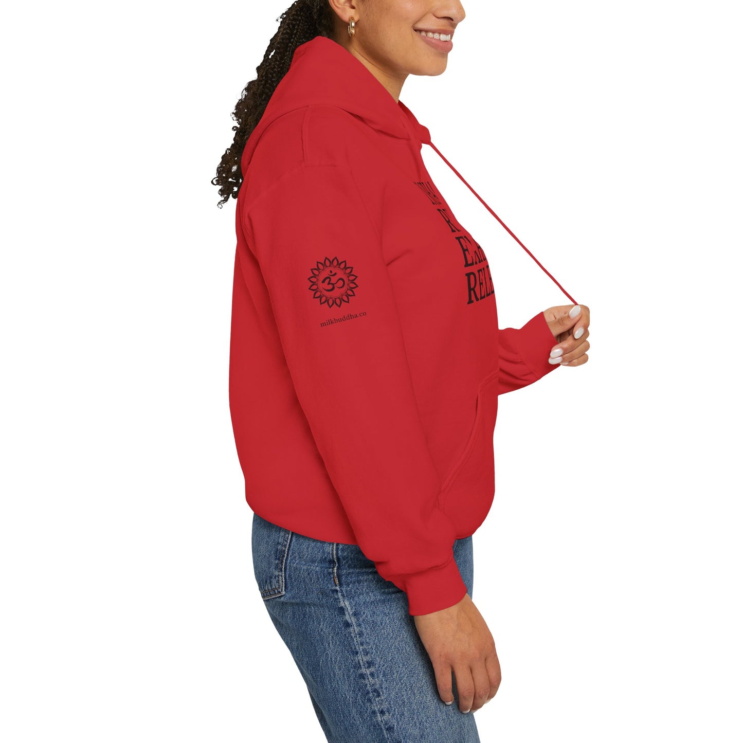 Mindfulness Hooded Sweatshirt - Inhale Reflect Exhale Release