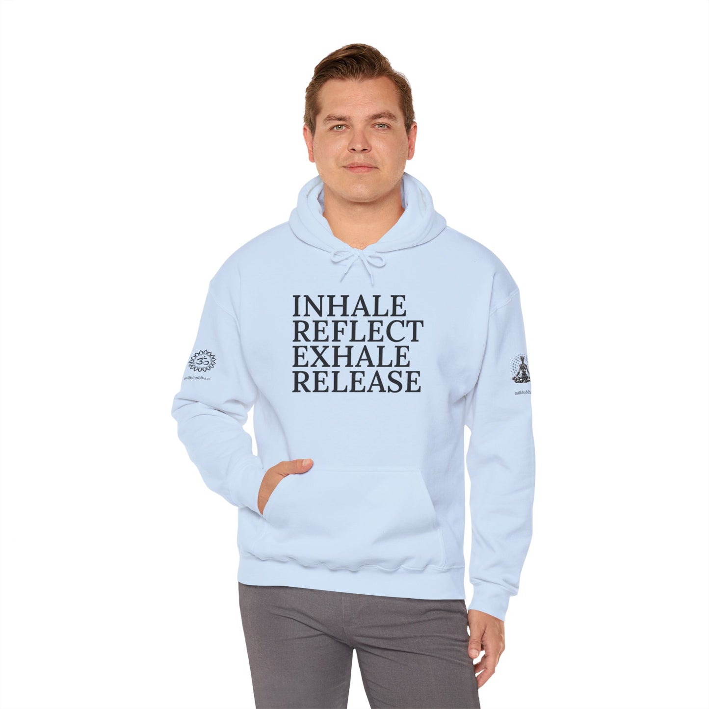 Mindfulness Hooded Sweatshirt - Inhale Reflect Exhale Release