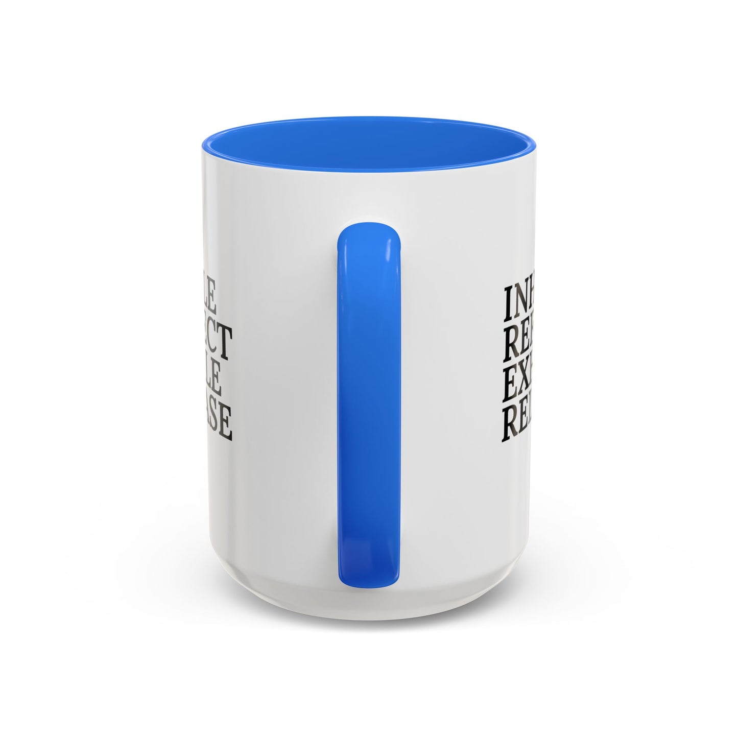 Motivational Inhale Reflect Exhale Release Mug - Colorful 11oz & 15oz Coffee Cup