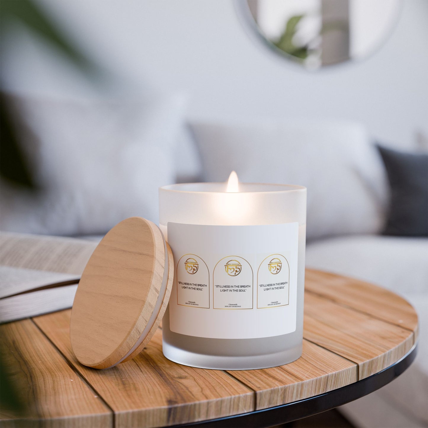 Spiritual Aromatherapy Candle - 11oz Frosted Glass with Inspirational Quote