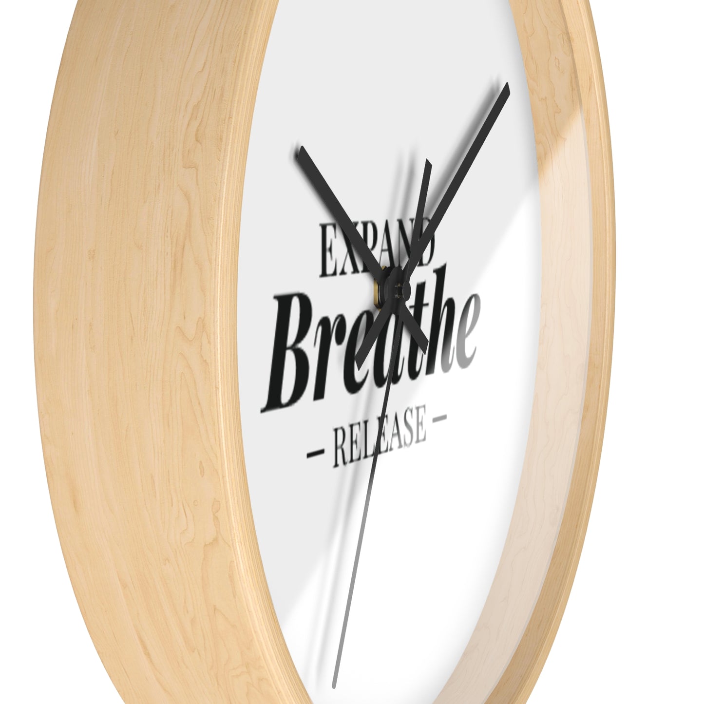 Inspirational Wall Clock - 'Expand Breathe Release' - Perfect for Mindfulness & Home Decor