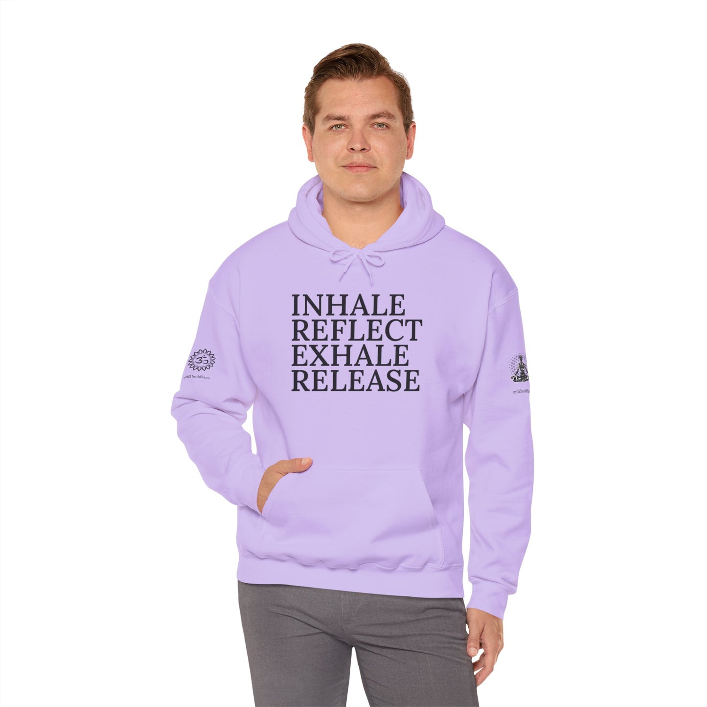 Mindfulness Hooded Sweatshirt - Inhale Reflect Exhale Release