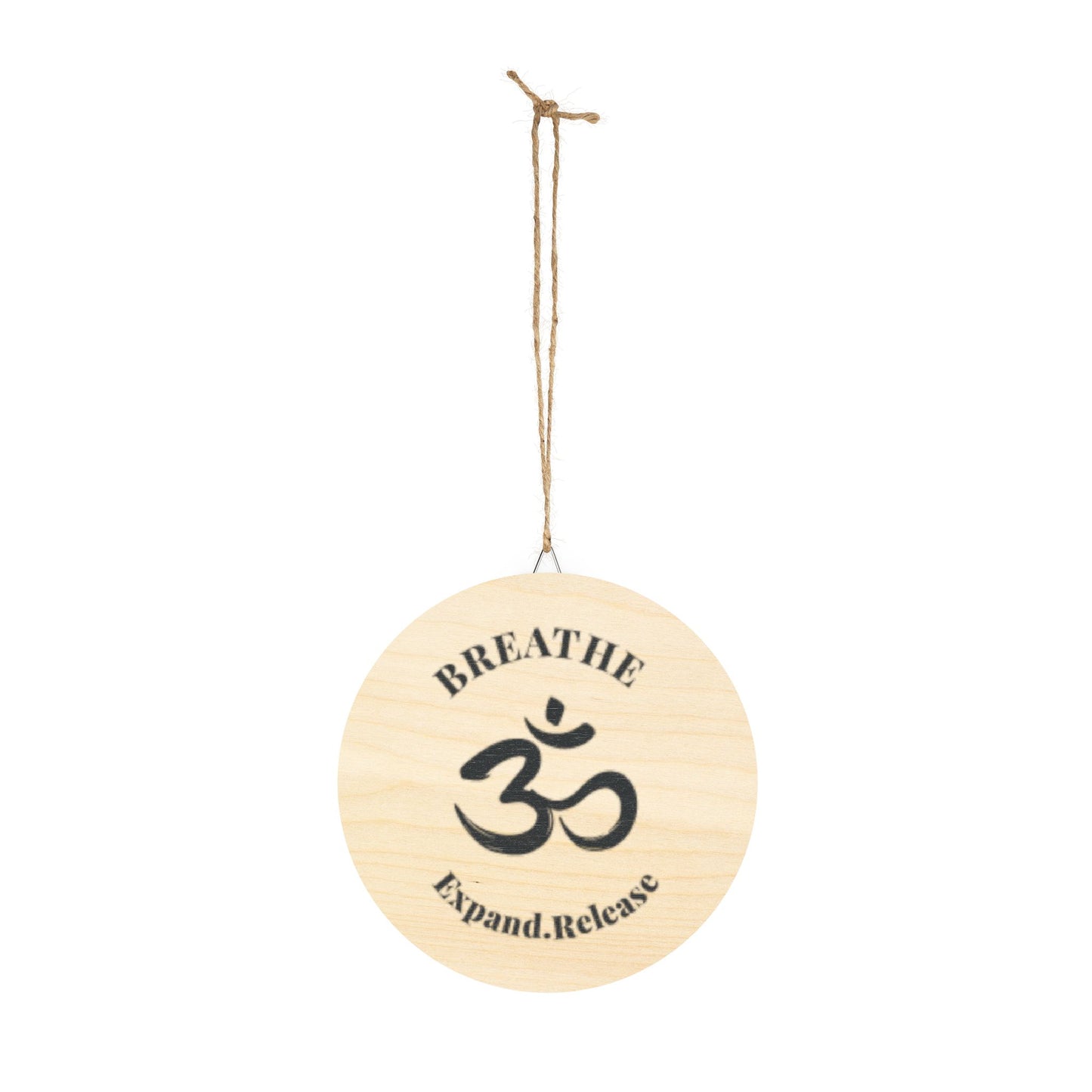 Inspirational Wood Sign - 'Breathe' with Om Symbol - Perfect for Meditation and Home Decor