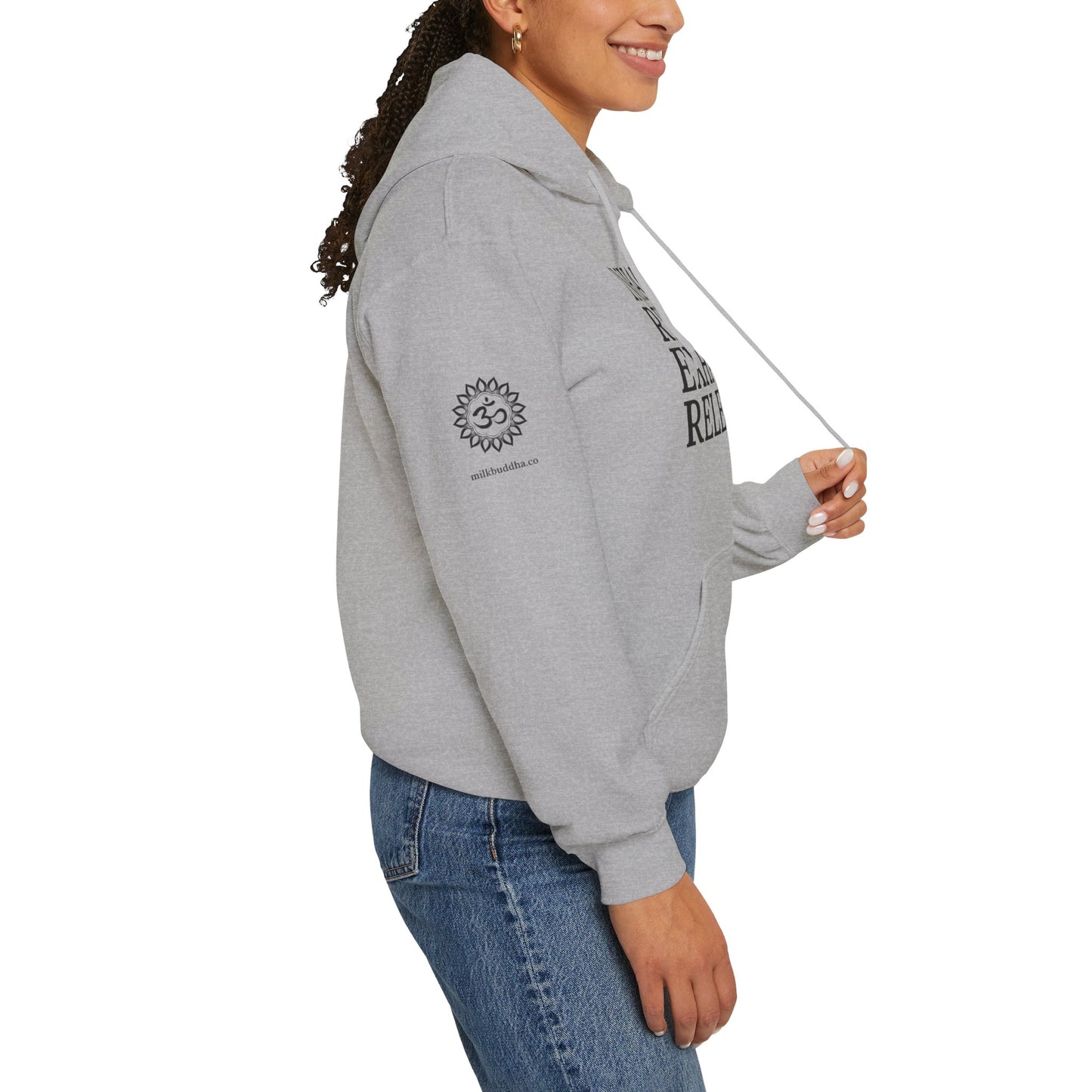 Mindfulness Hooded Sweatshirt - Inhale Reflect Exhale Release