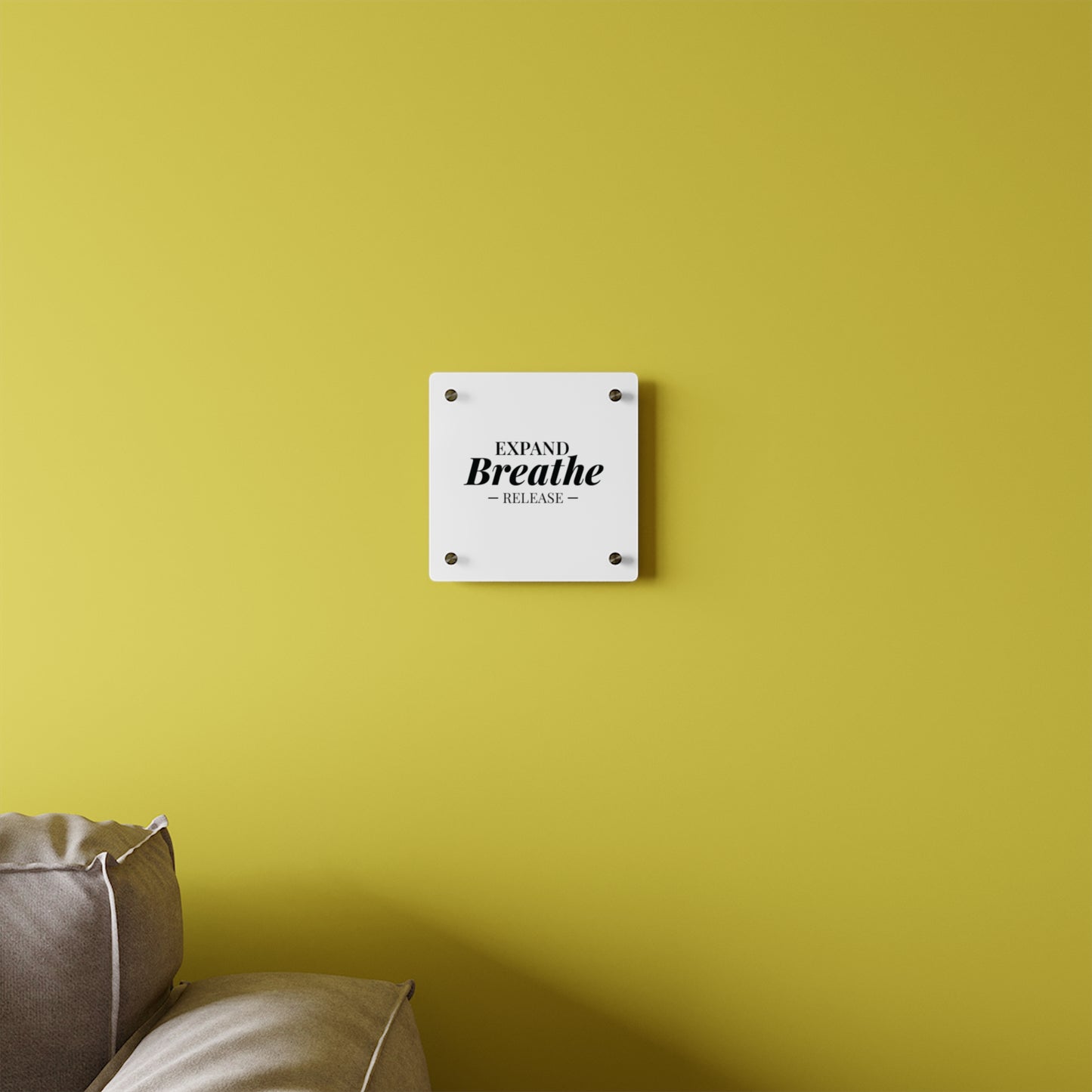 Inspirational Acrylic Wall Art Panel | Expand Breathe Release | Modern Home Decor
