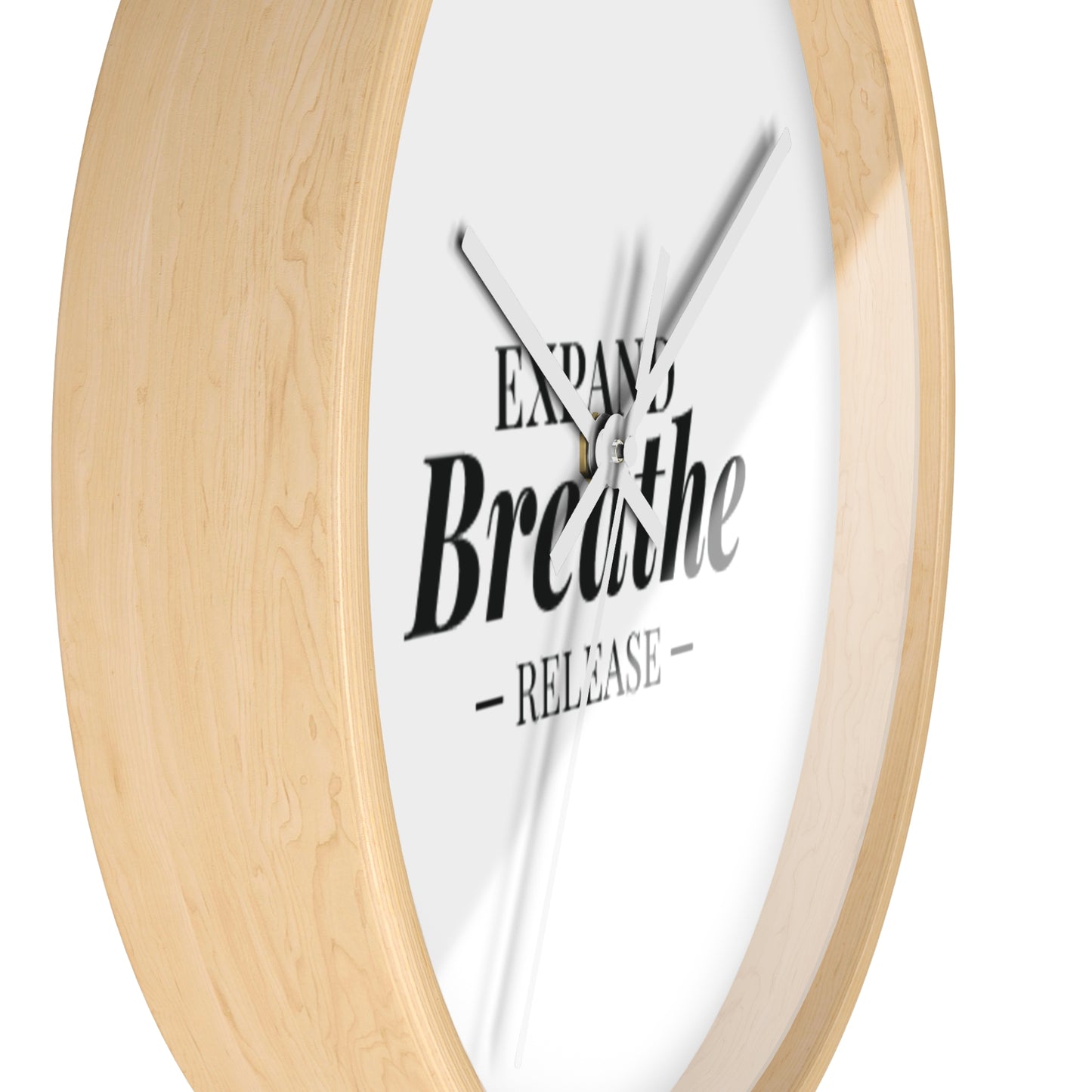 Inspirational Wall Clock - 'Expand Breathe Release' - Perfect for Mindfulness & Home Decor