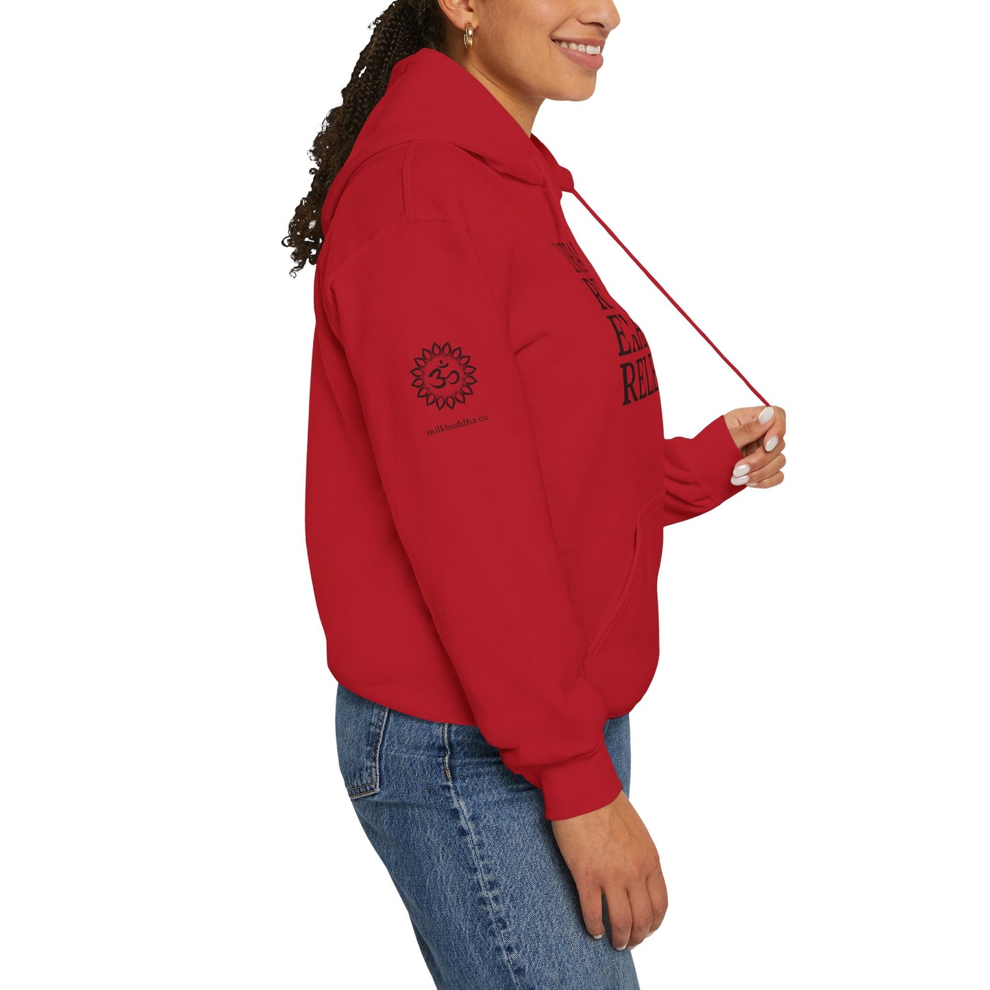 Mindfulness Hooded Sweatshirt - Inhale Reflect Exhale Release