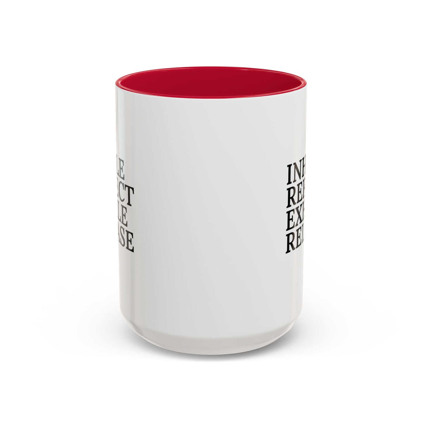Motivational Inhale Reflect Exhale Release Mug - Colorful 11oz & 15oz Coffee Cup
