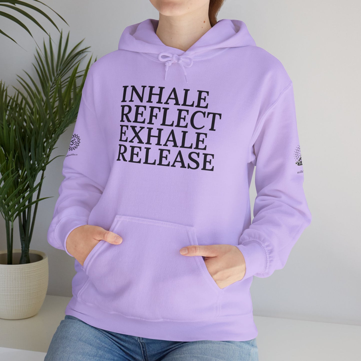 Mindfulness Hooded Sweatshirt - Inhale Reflect Exhale Release