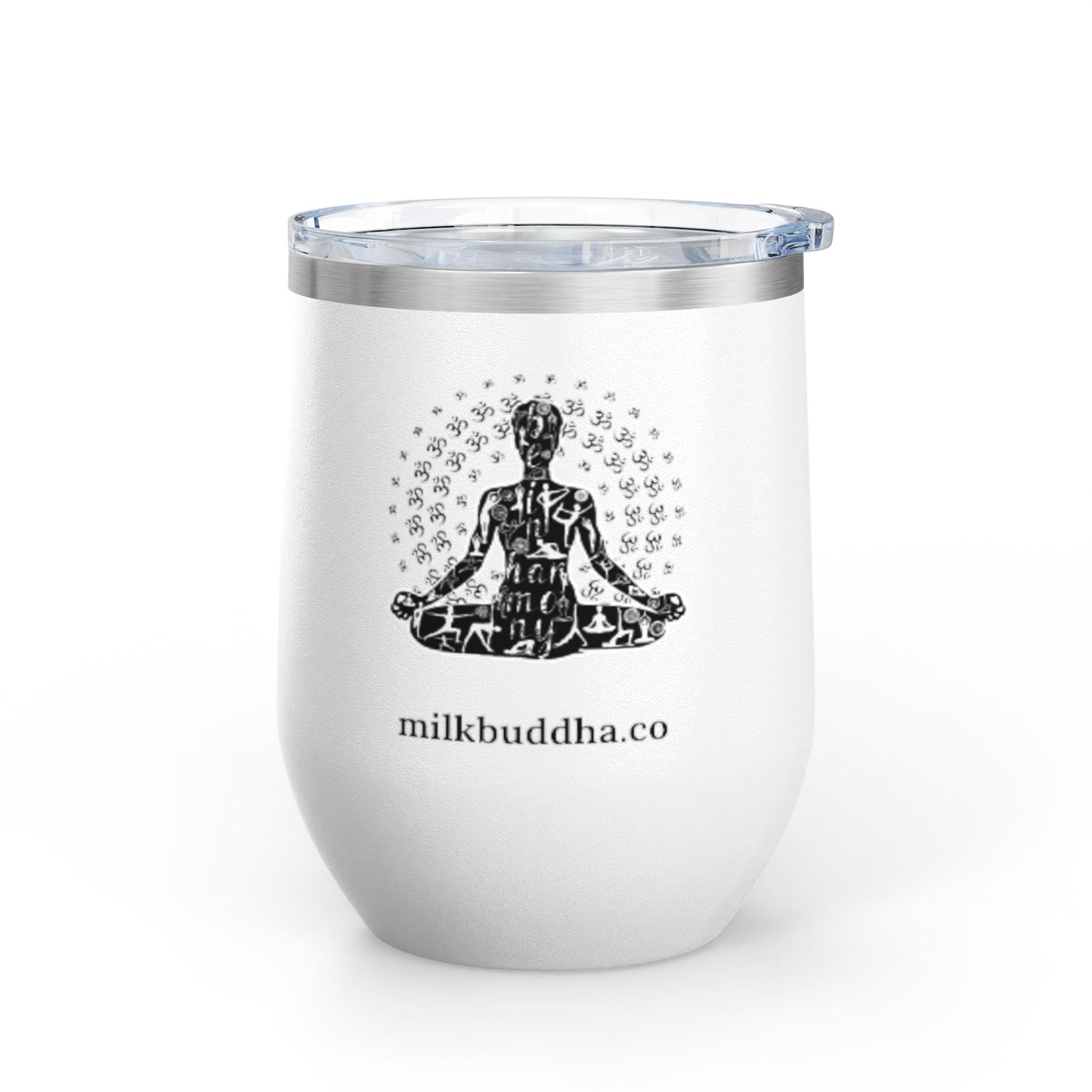 Meditation Wine Tumbler - 12oz Insulated Cup for Relaxation and Mindfulness