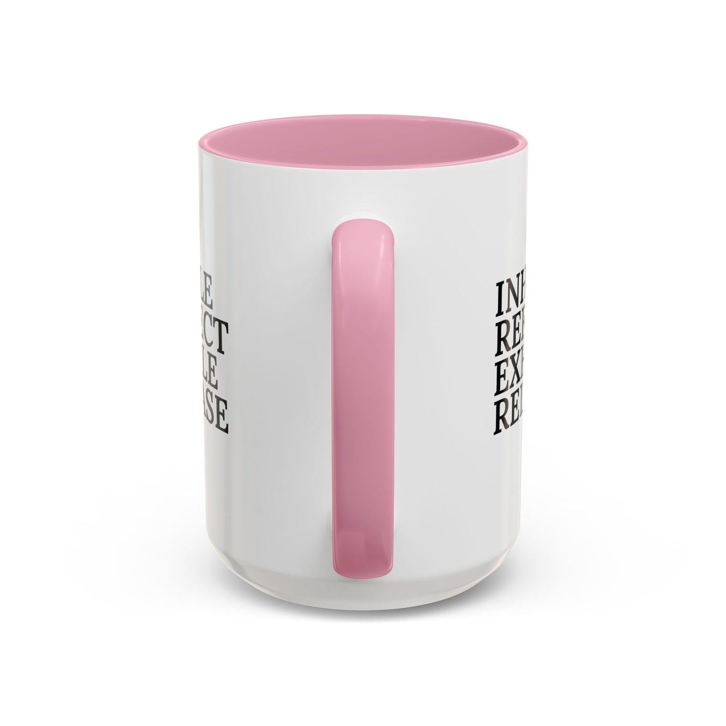 Motivational Inhale Reflect Exhale Release Mug - Colorful 11oz & 15oz Coffee Cup