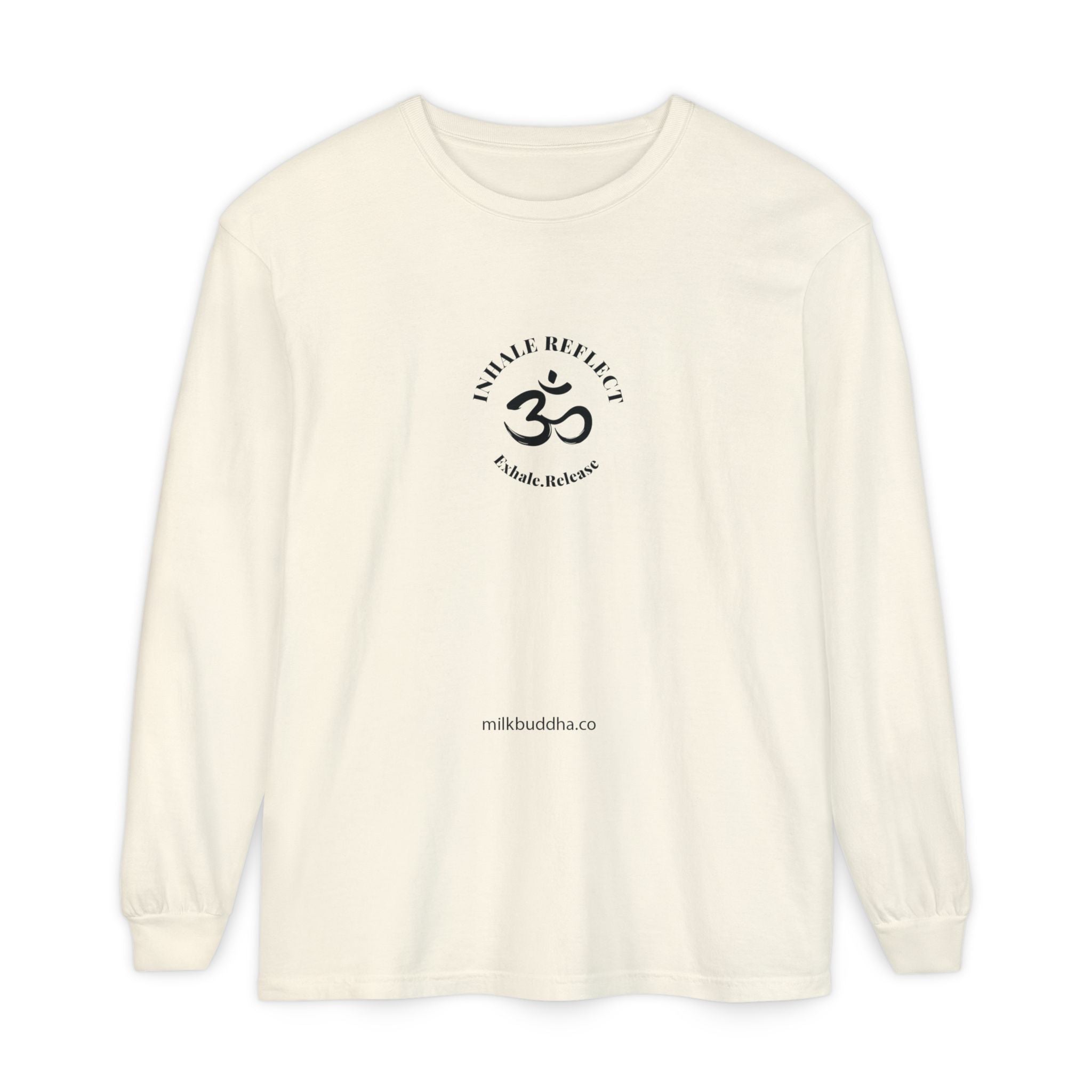 Mindfulness Long Sleeve T-Shirt - Breathe, Expand, Release – Milk