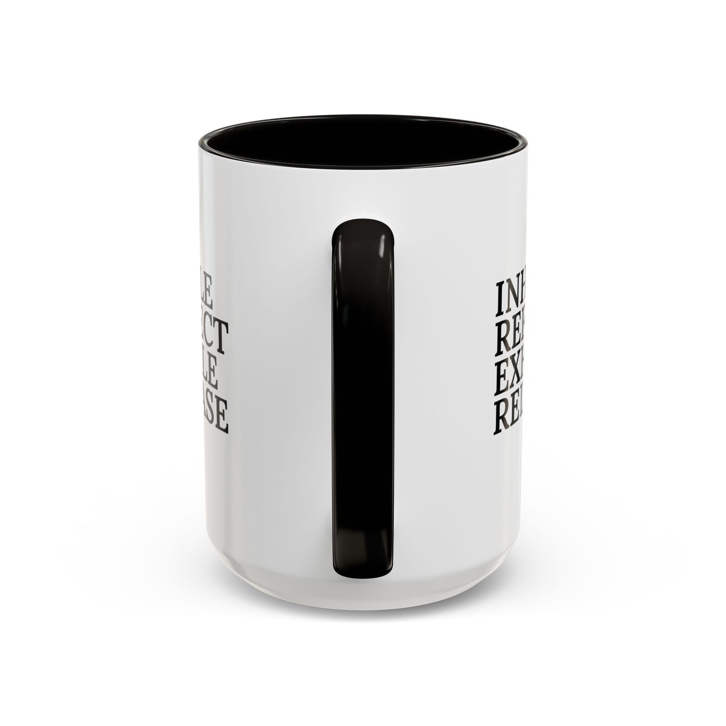 Motivational Inhale Reflect Exhale Release Mug - Colorful 11oz & 15oz Coffee Cup