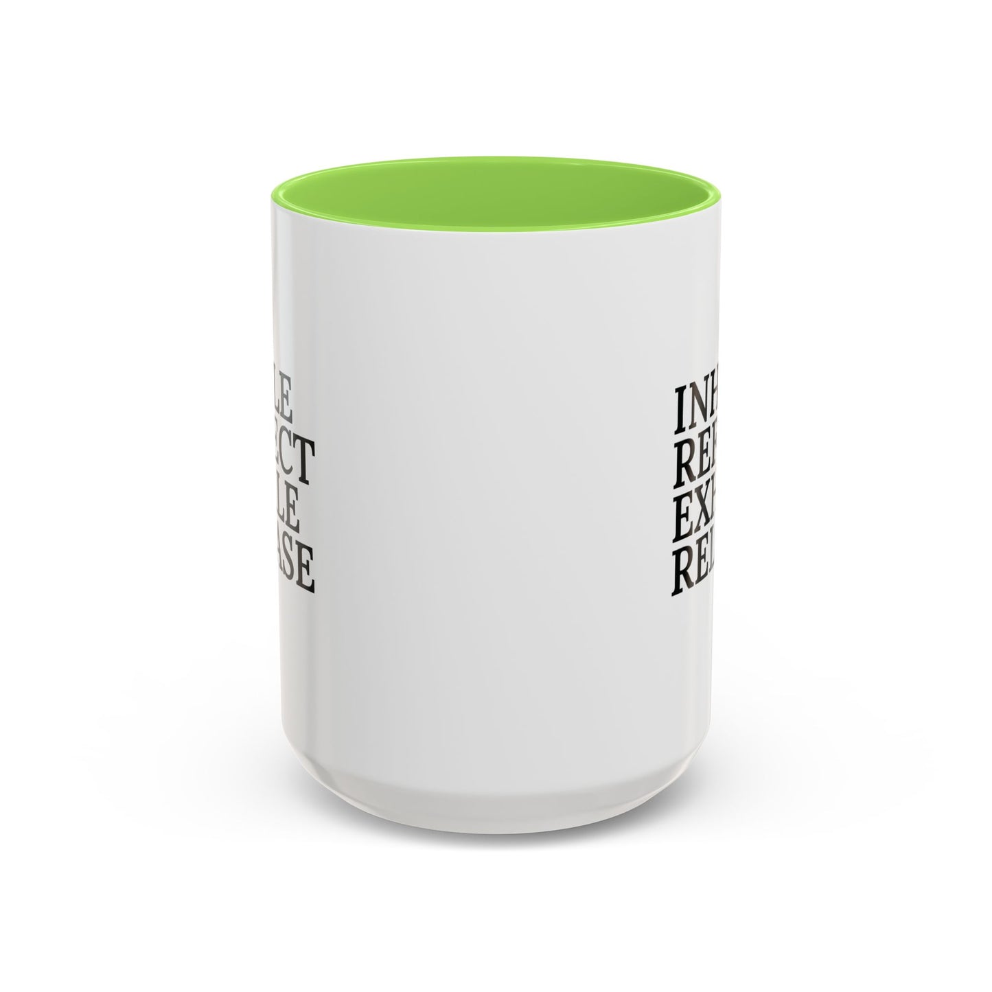 Motivational Inhale Reflect Exhale Release Mug - Colorful 11oz & 15oz Coffee Cup