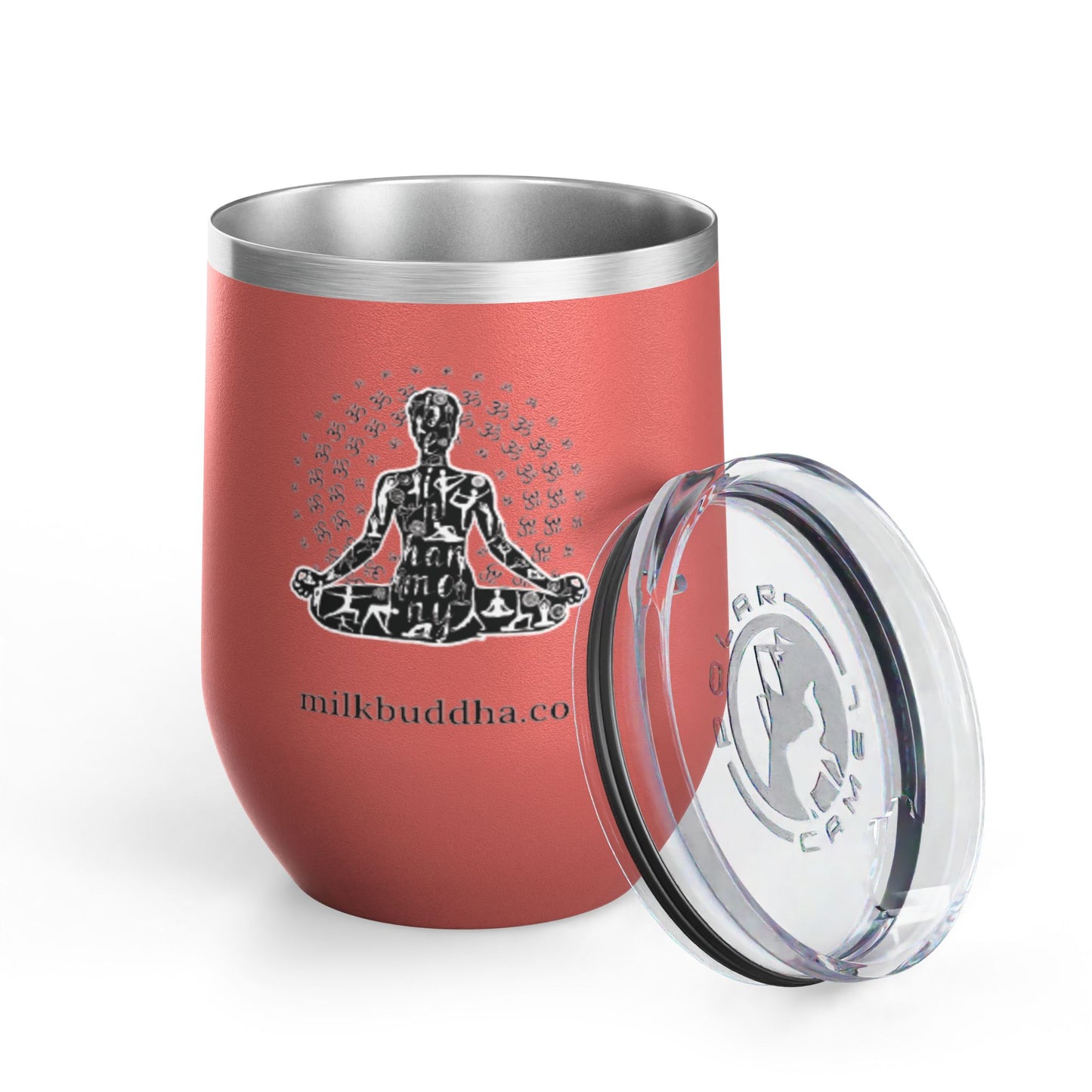 Meditation Wine Tumbler - 12oz Insulated Cup for Relaxation and Mindfulness