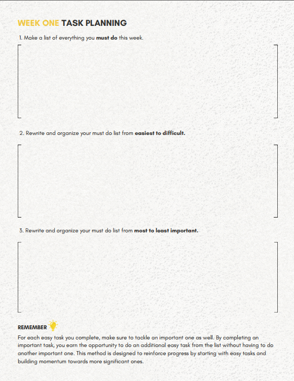 "THE SECRET TO GETTING AHEAD IS GETTING STARTED" planner Transform Your Productivity & Life Balance with Ease!